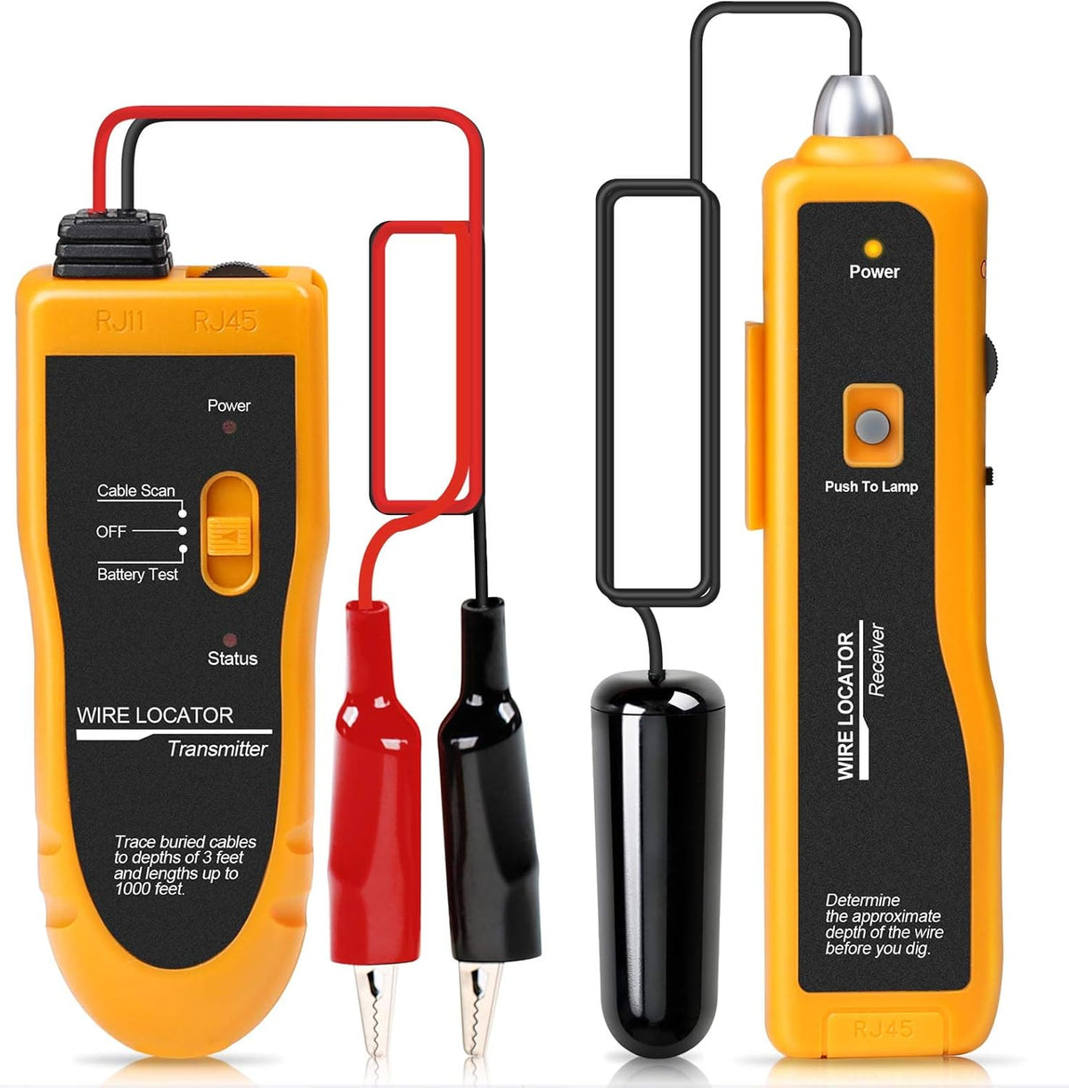 Underground Wire Locator Cable Tester with Rechargeable Battery L153