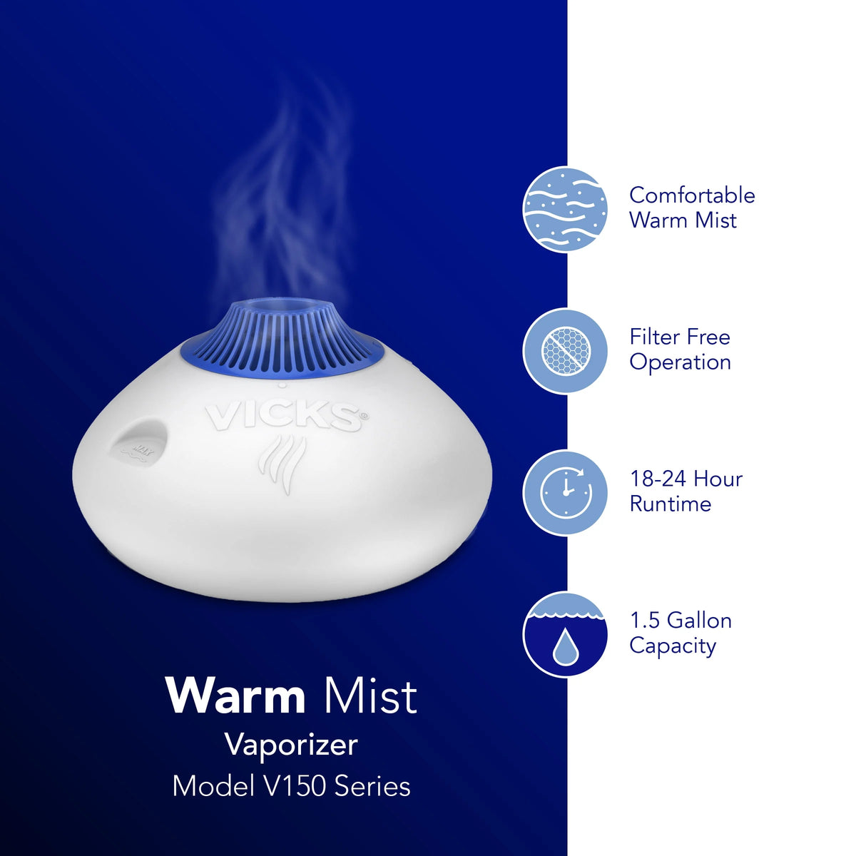 White Warm Steam Vaporizer Humidifier A705811