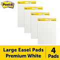 Super Sticky Easel Pad, 25" x 30", White, 30 Sheets/Pad, 4 Pads/Pack E157912