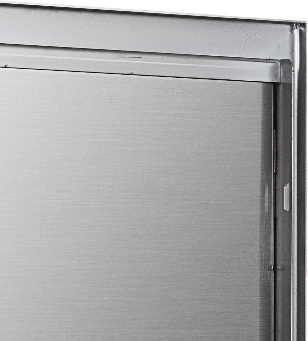 17 x 24 Inch Brushed Stainless Steel Outdoor Kitchen Door N341376