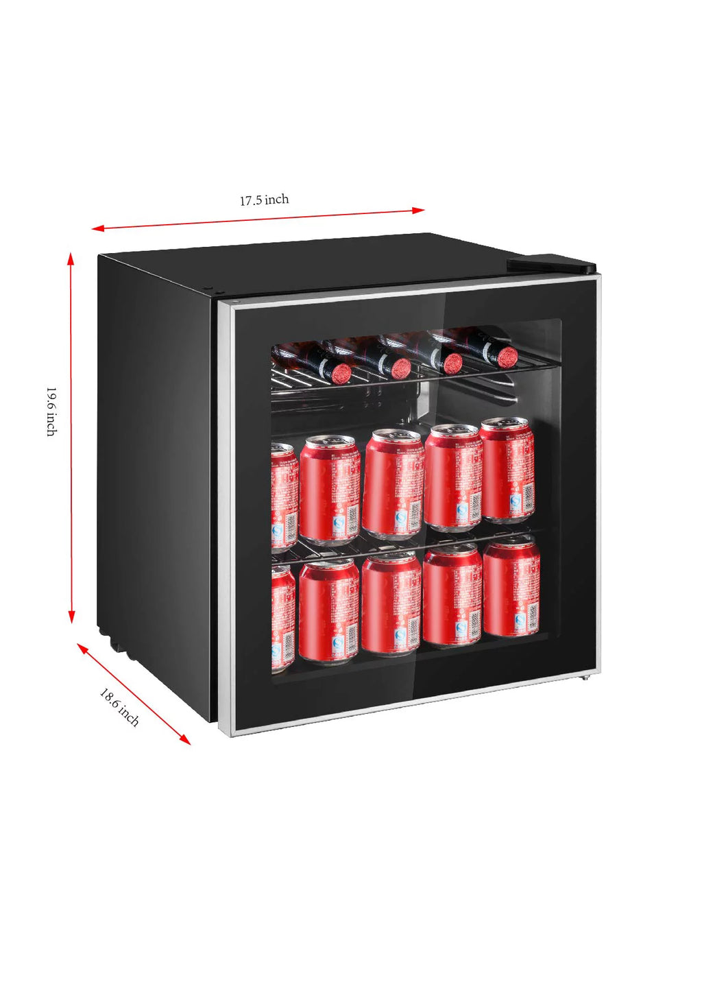 Black Adjustable Beverage Center Refrigerator M33265