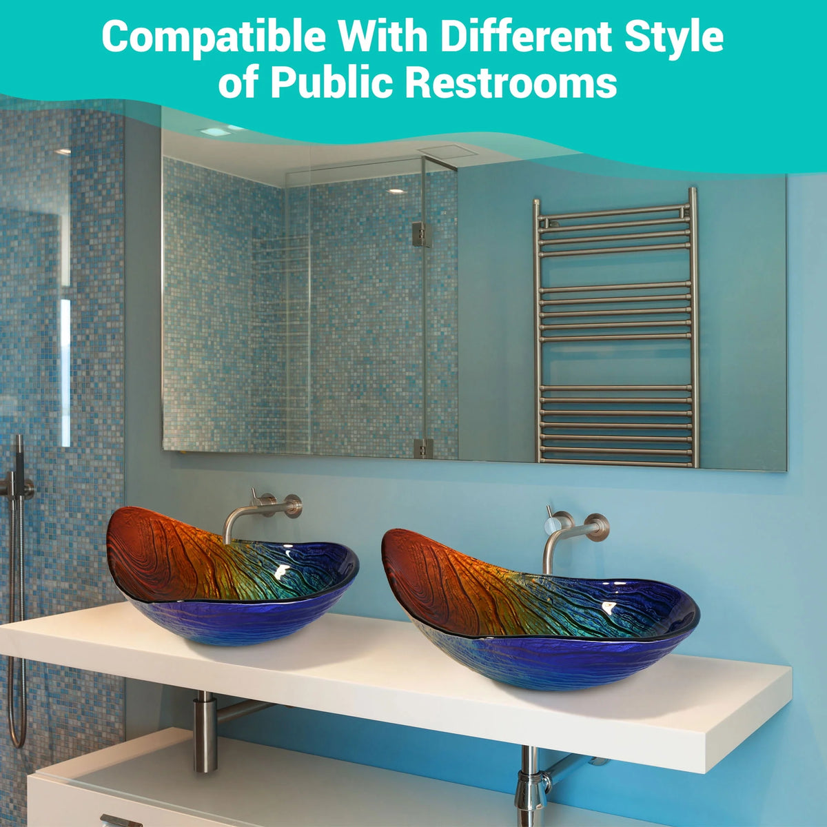Round Tempered Glass Vessel Sink O9214