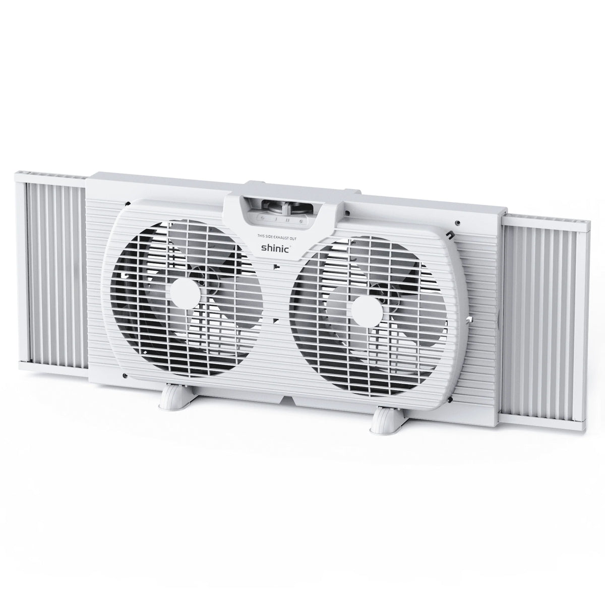 9 3-Speed Twin Window Fan with Bug Screen, White N936