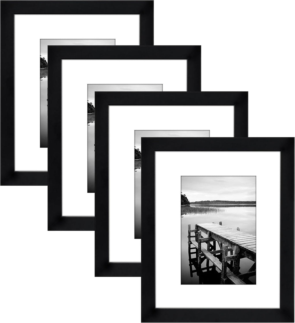 Black 10-Piece Picture Frame Set and 4 Piece 8x10 Picture Frame Set X688262