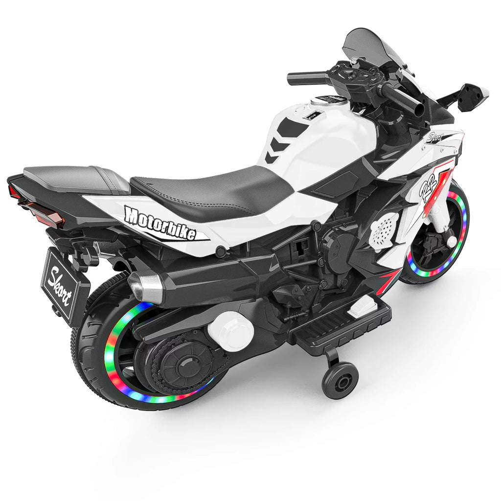 12V Battery Powered 2 Wheels Kids Motorcycle with Training Wheels D37790