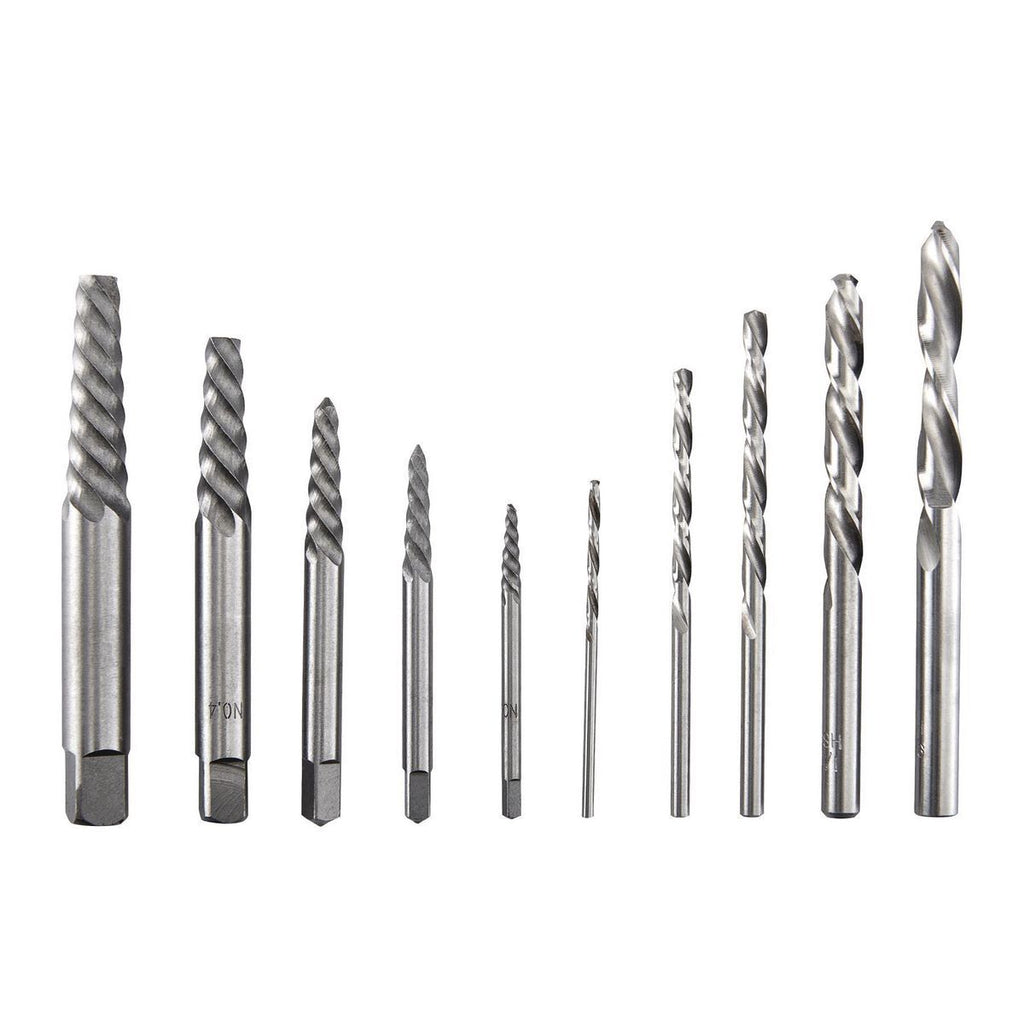 Screw Extractor and Left-Hand Drill Bit Combo Set, 10-Piece V79573