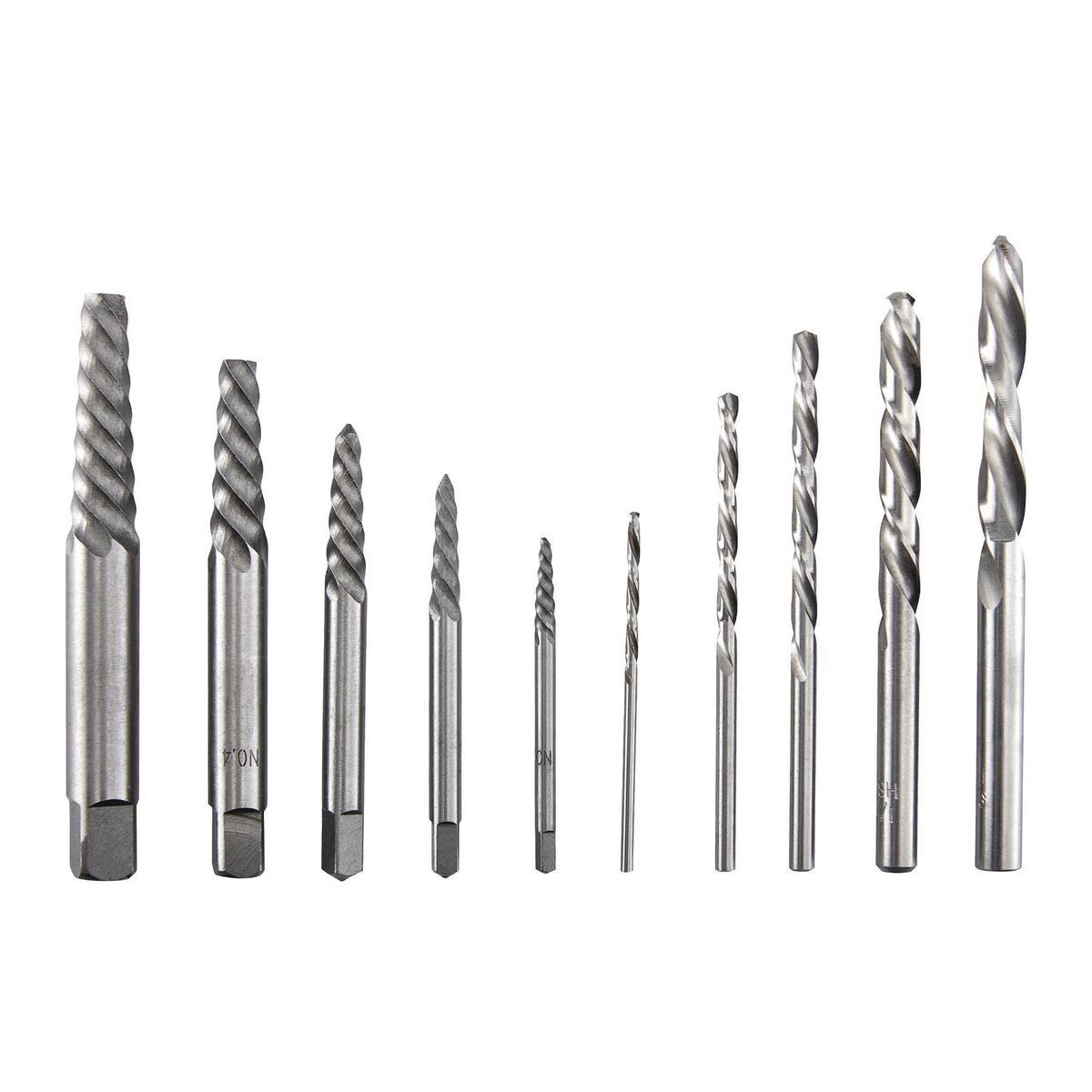 Screw Extractor and Left-Hand Drill Bit Combo Set, 10-Piece V79573