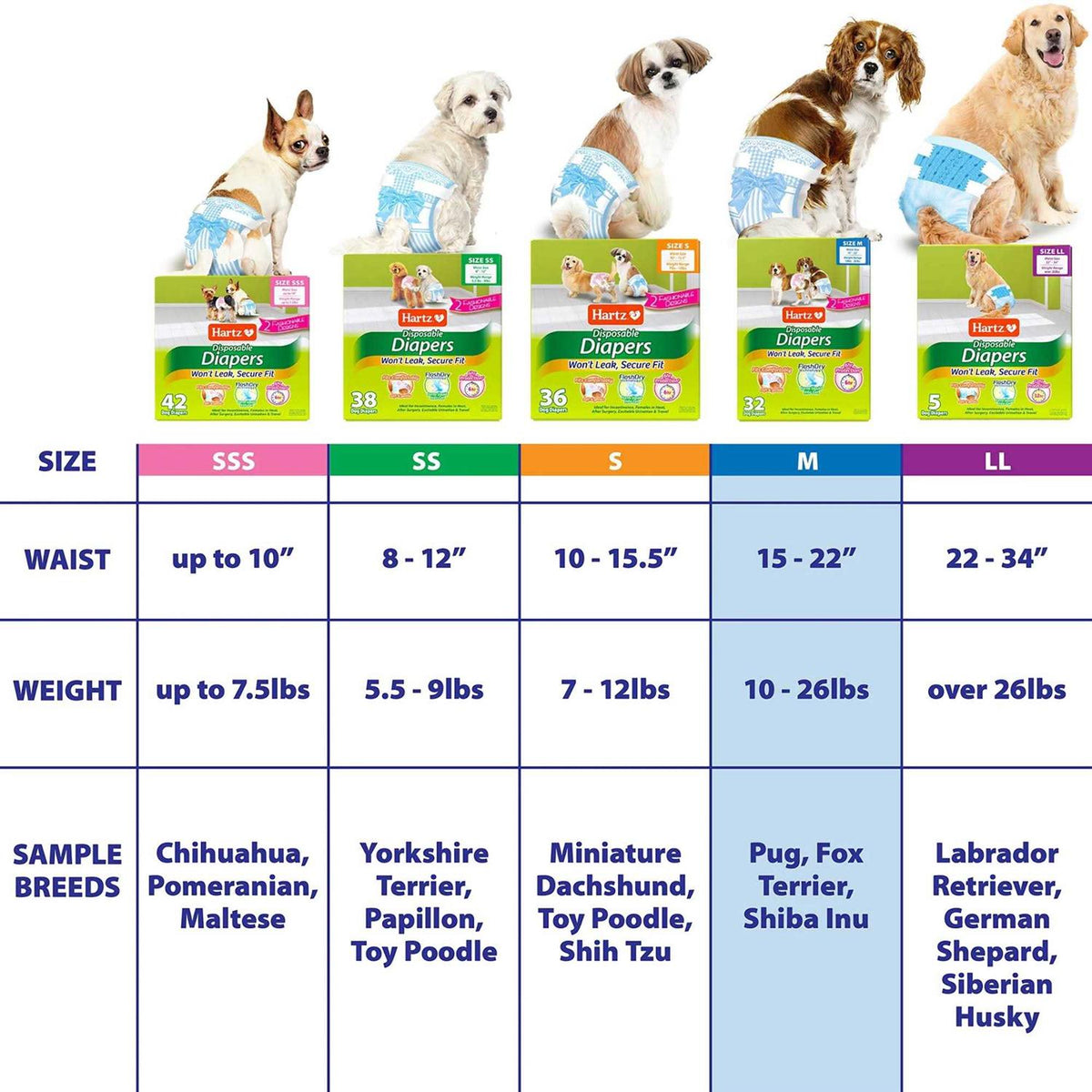 Disposable Male & Female Dog Diapers D657