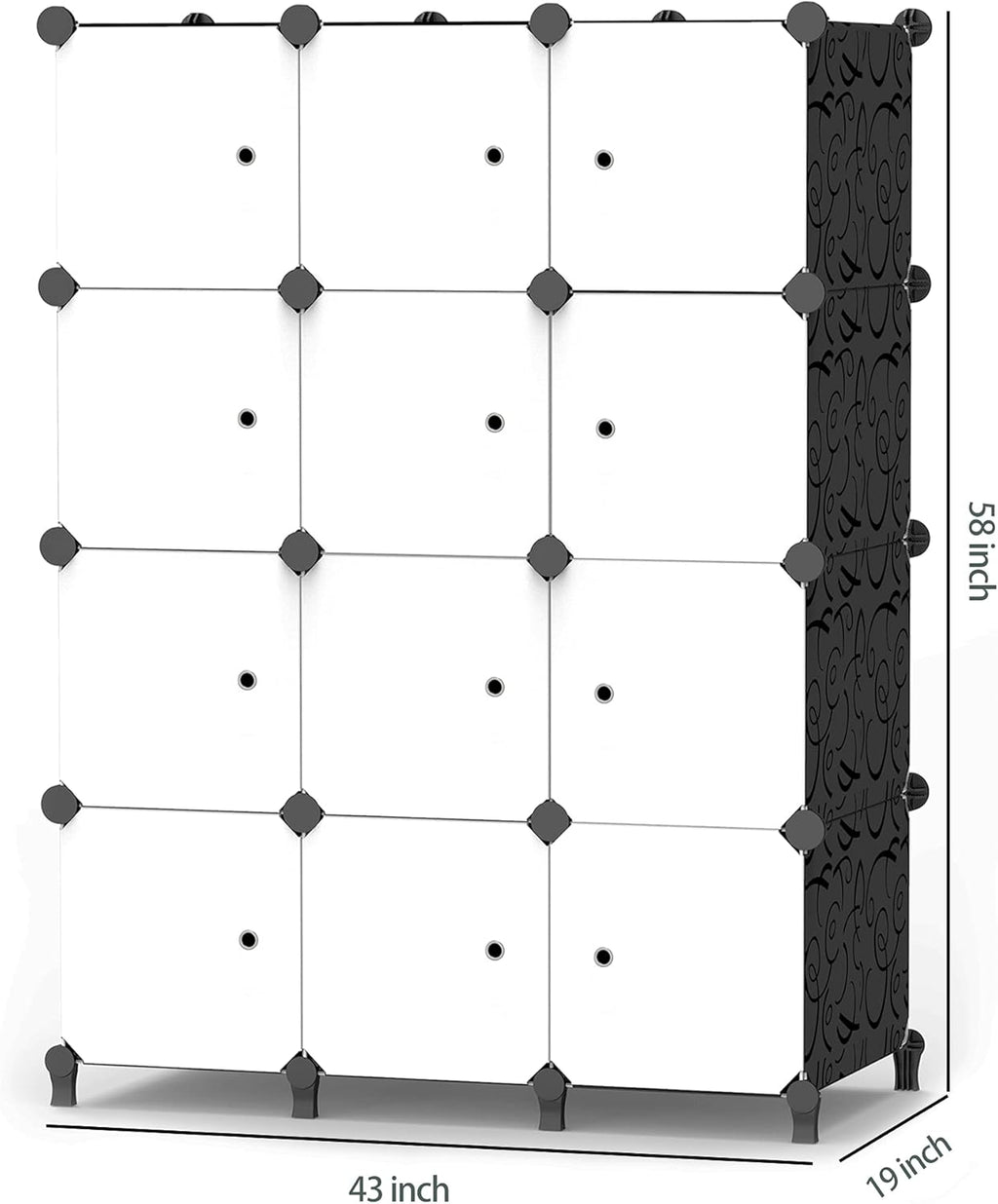 Portable Closet 12 Cube Storage Organizer Cabinet B5968