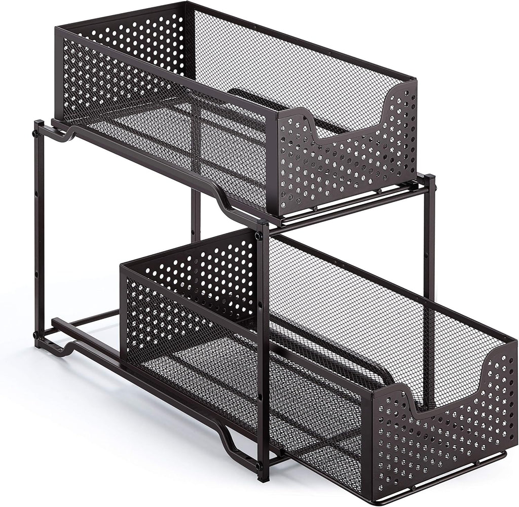 2-Tier Under Sink Cabinet Organizer with Sliding Drawer O33208