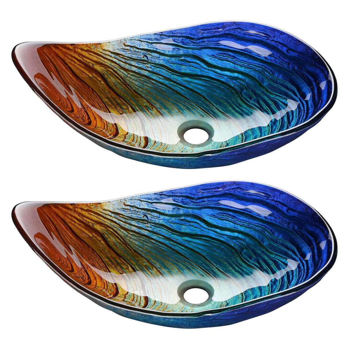 Round Tempered Glass Vessel Sink O9214