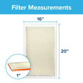 16x20x1 Air Filter, 2 Filters Q648
