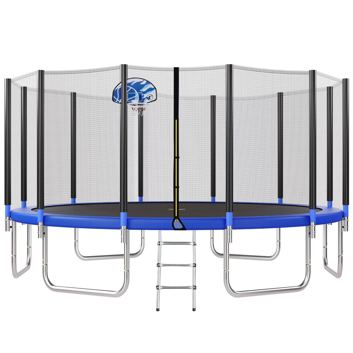 16FT Trampoline with Enclosure, Ladder, Basketball Hoop P31715