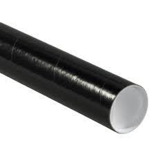 Black Mailing Tubes with Caps S269366