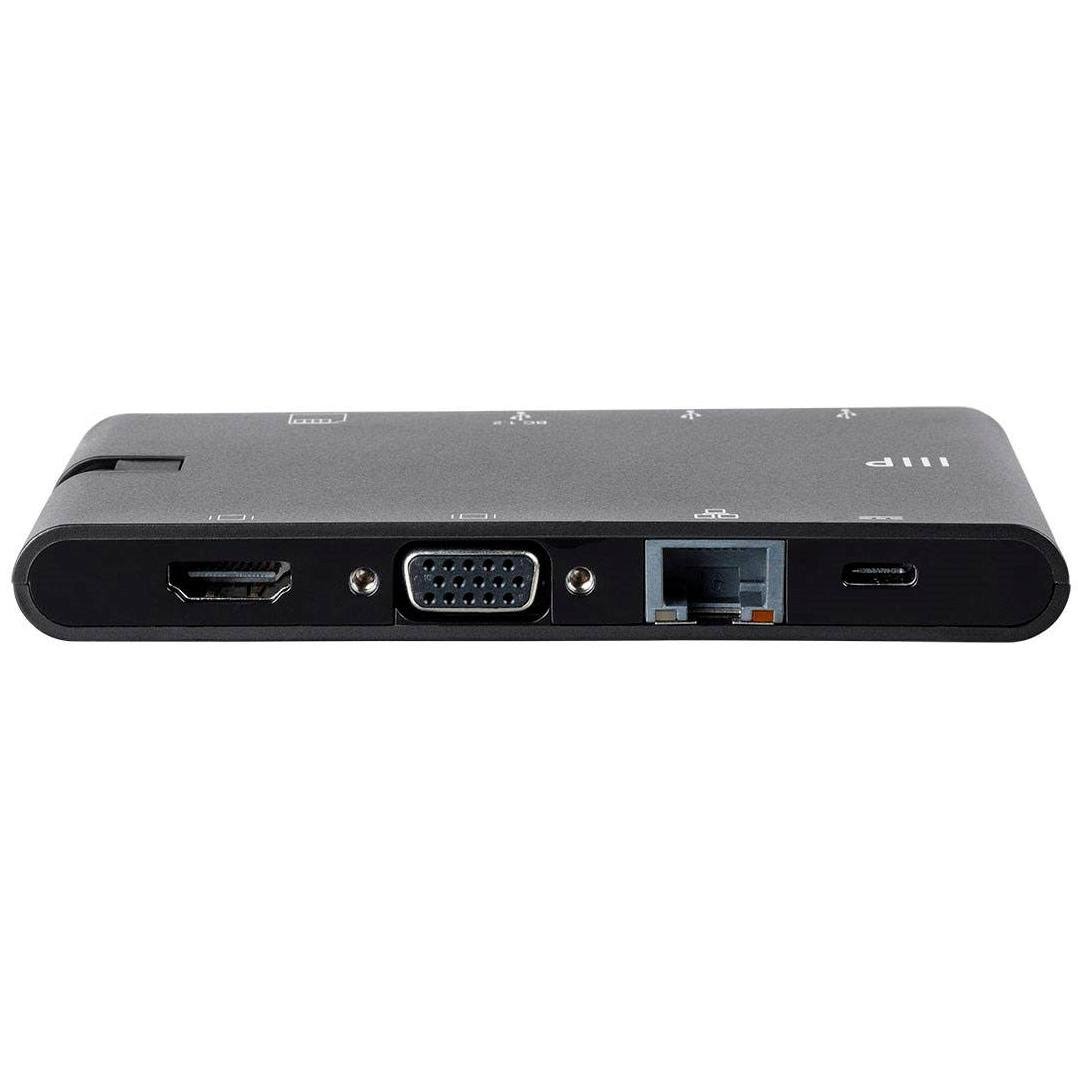 USB-C to HDMI VGA USB 3.0 Gigabit RJ45 SD Card Adapter O757