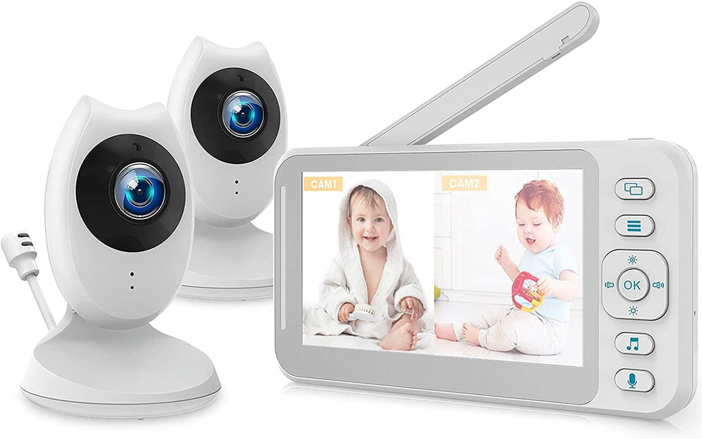 Video Baby Monitor with Camera and Audio, 4.3 inch, Night Vision, 2-Way Audio, Temperature Sensor A55643