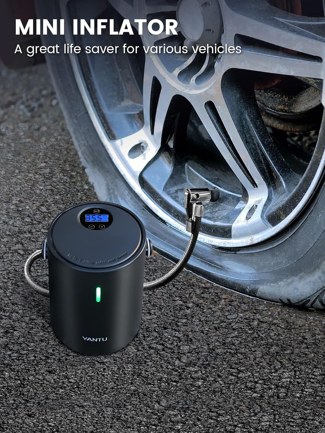 Portable Cordless Electric Air Compressor Tire Inflator K910