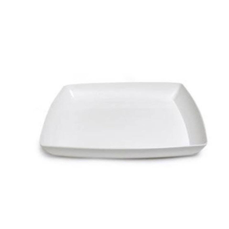 White 12 in. Squared Tray Case of 12 U698264
