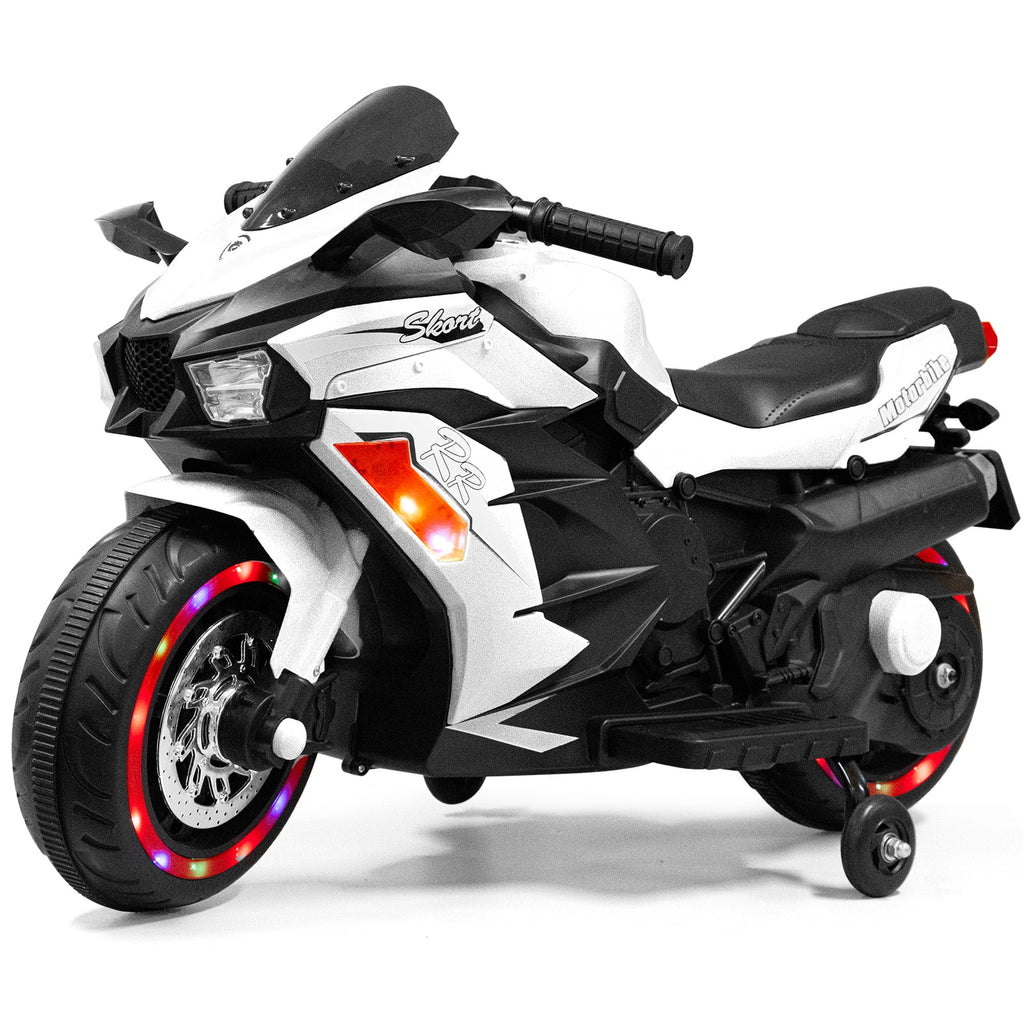 12V Battery Powered 2 Wheels Kids Motorcycle with Training Wheels D37790