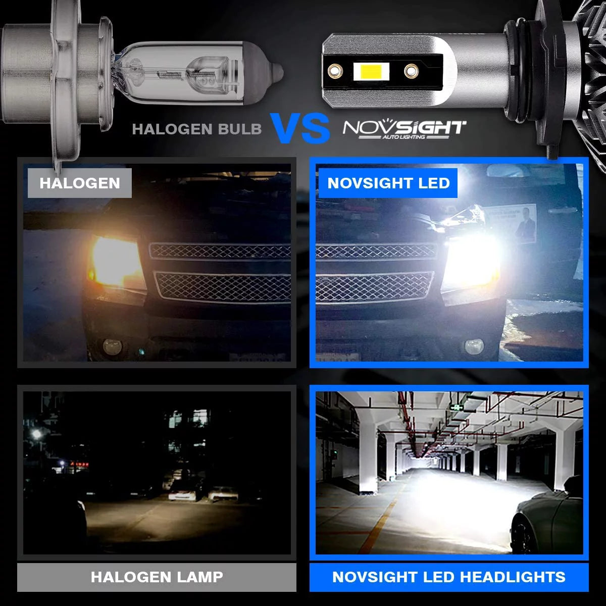 H4/9003 LED Headlight Bulbs 6500K Cool White Pack of 2 F305484