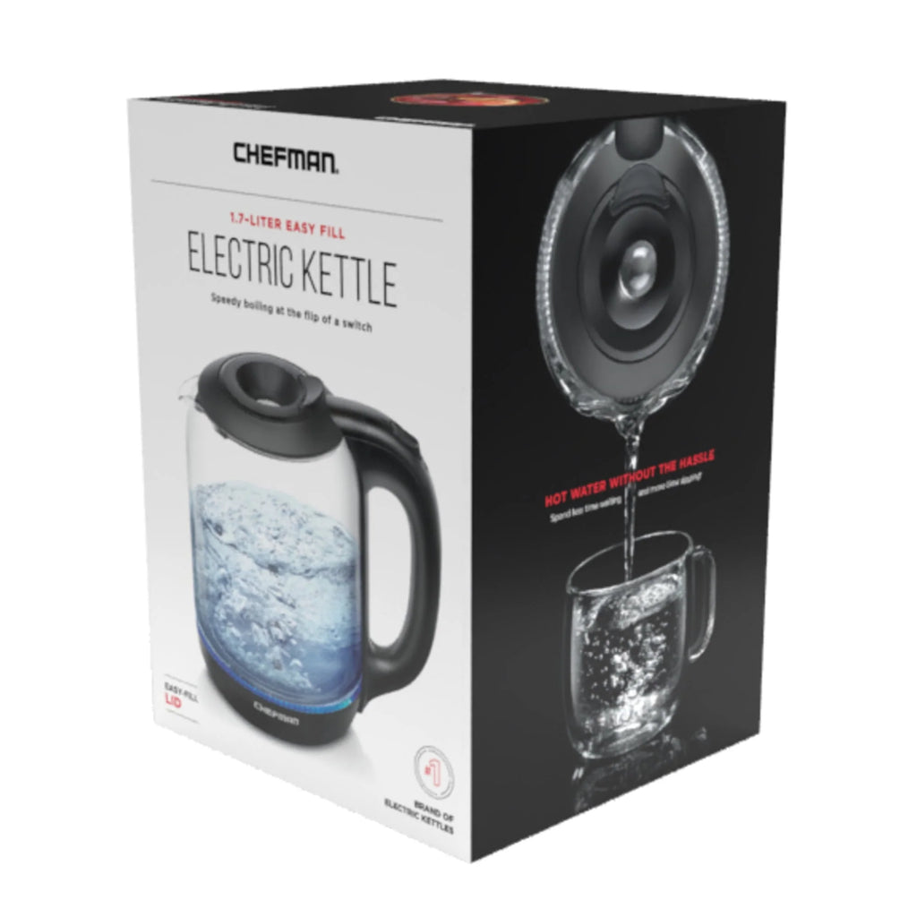 1.7 Liter Electric Kettle with Removable Lid and LED Indicator Lights Black Z885