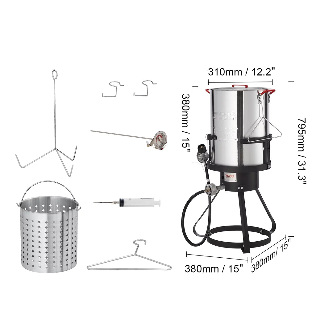 30 Qt Aluminum Propane Turkey Fryer Kit I7766