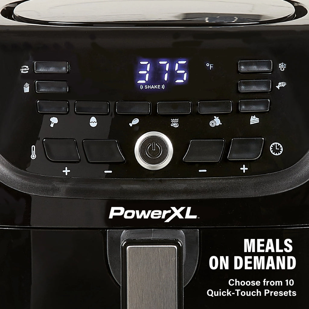 6-Qt Digital Air Fryer with 10 Presets, Black O618319