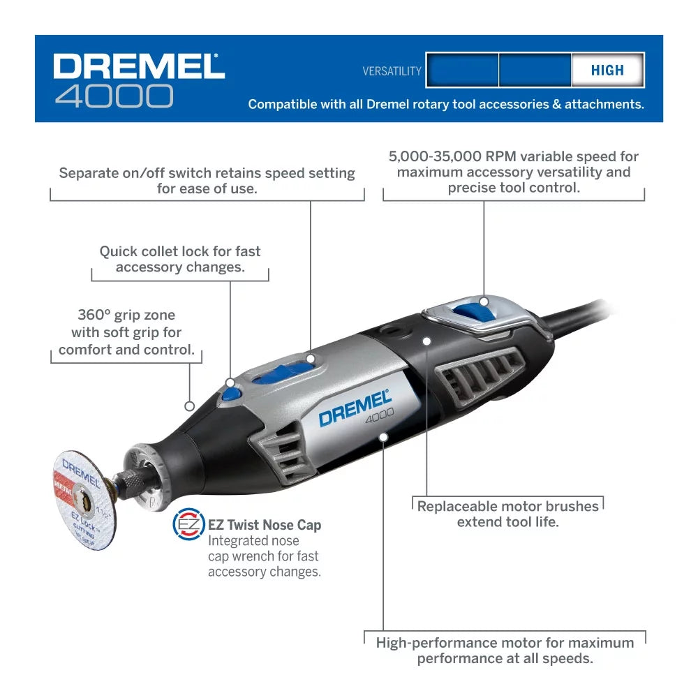 Variable Speed Rotary Tool Kit with 30 Accessories W3032