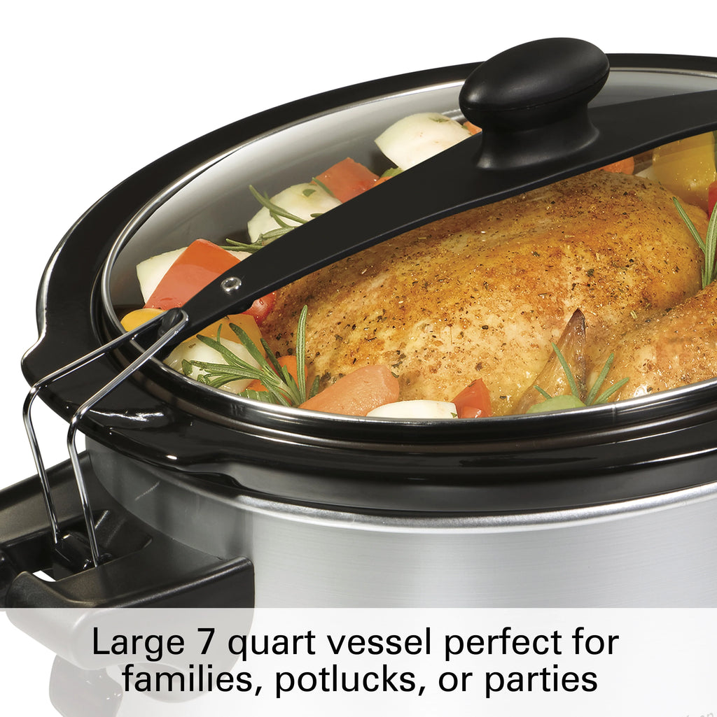 Programmable Slow Cooker with Party Dipper, 7 Quart, Red X2000
