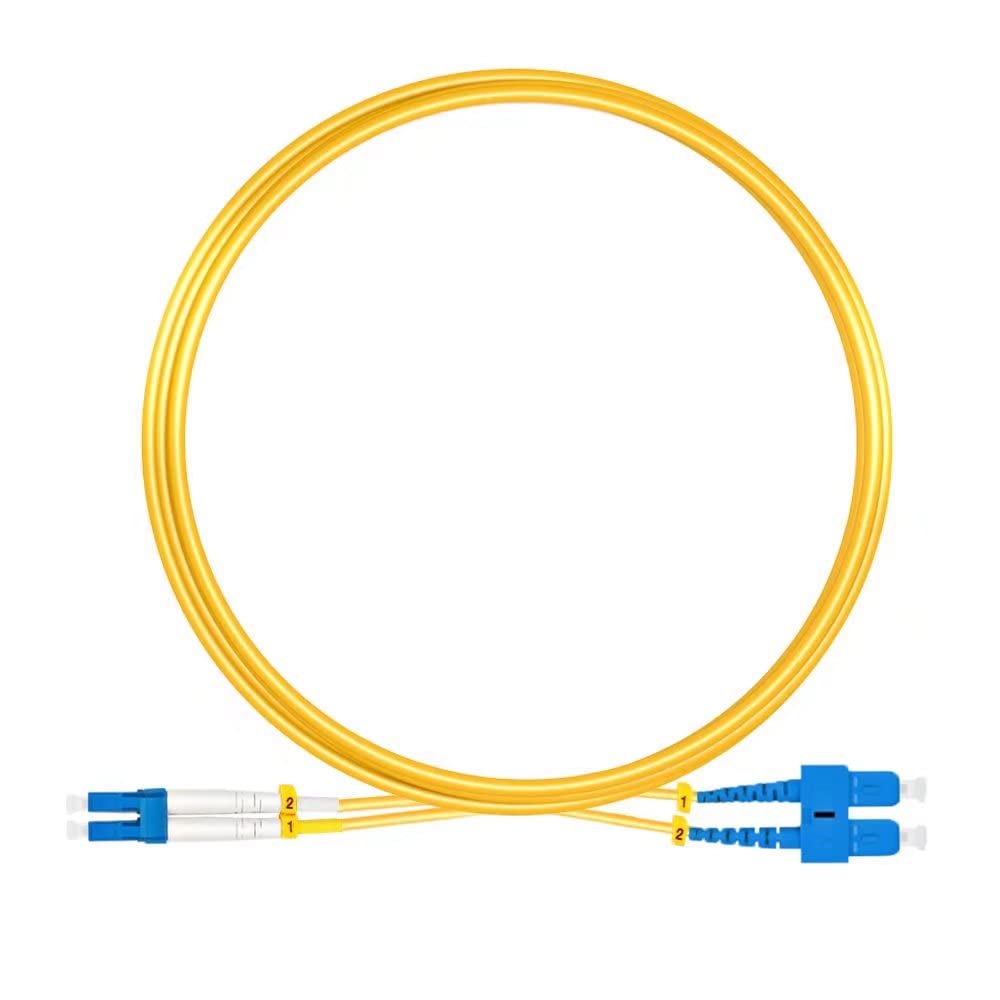 100m OS2 LC LC Single Mode Duplex Fiber Optic Patch Cable LSZH 9/125μm S4193