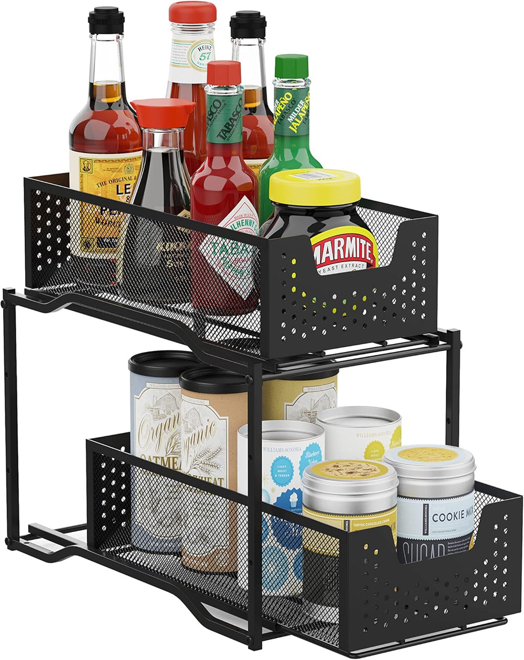 2-Tier Under Sink Cabinet Organizer with Sliding Drawer O33208