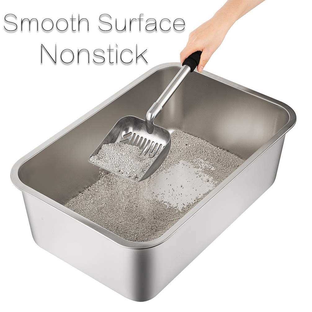 Stainless Steel Litter Box with High Sides W821