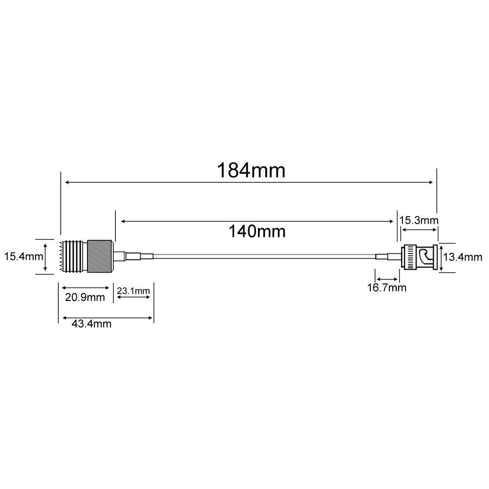 BNC to UHF Coax Antenna Cable Y577