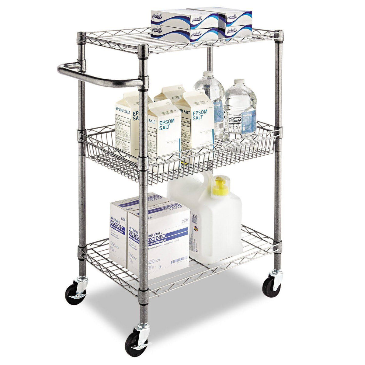 3-Tier Wire Rolling Cart U63949