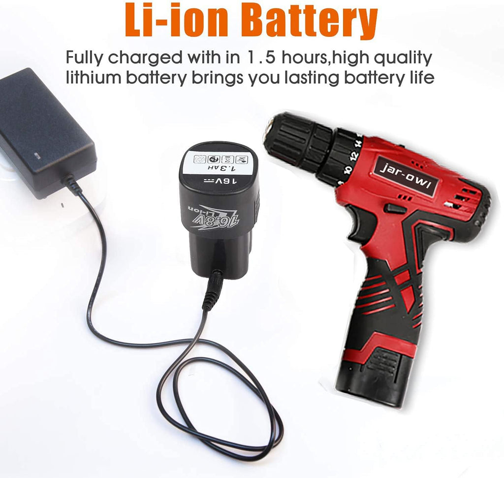 16.8V Cordless Drill Set with 2 Batteries Y418
