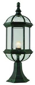 1 Light Post Lantern in Black D6042