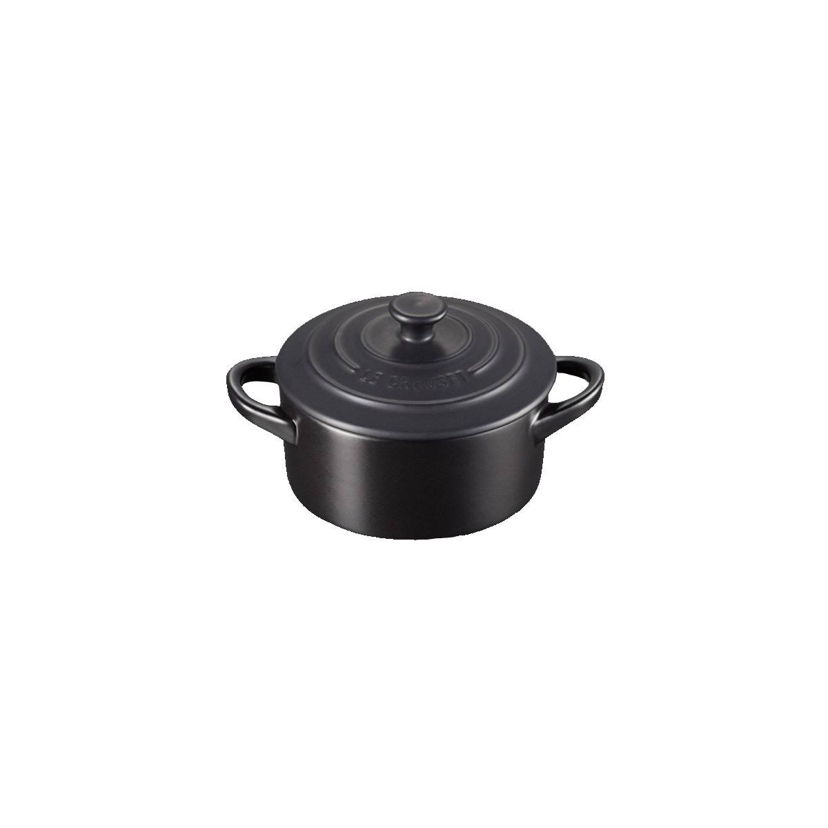 Satin Black Stoneware Casserole Dish Z74960