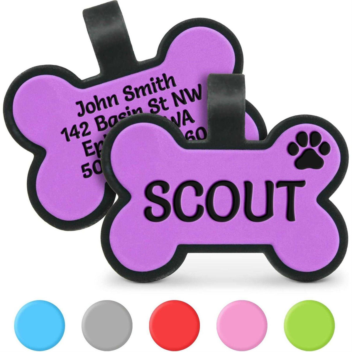 Silicone Bone Dog ID Tag H1452