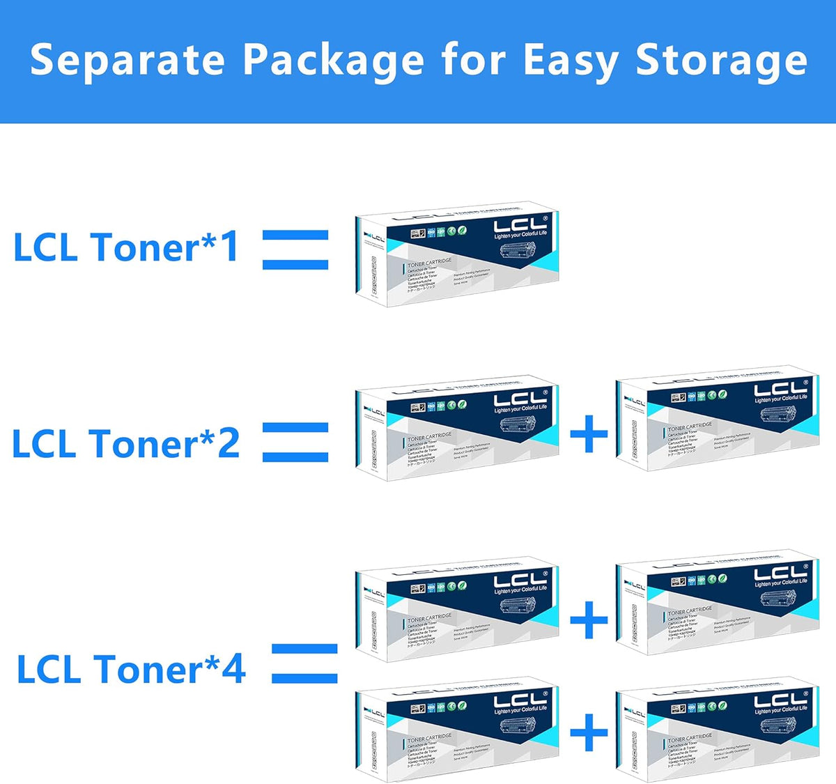 Compatible Toner Cartridge 4-Pack Black Cyan Magenta Yellow H259734