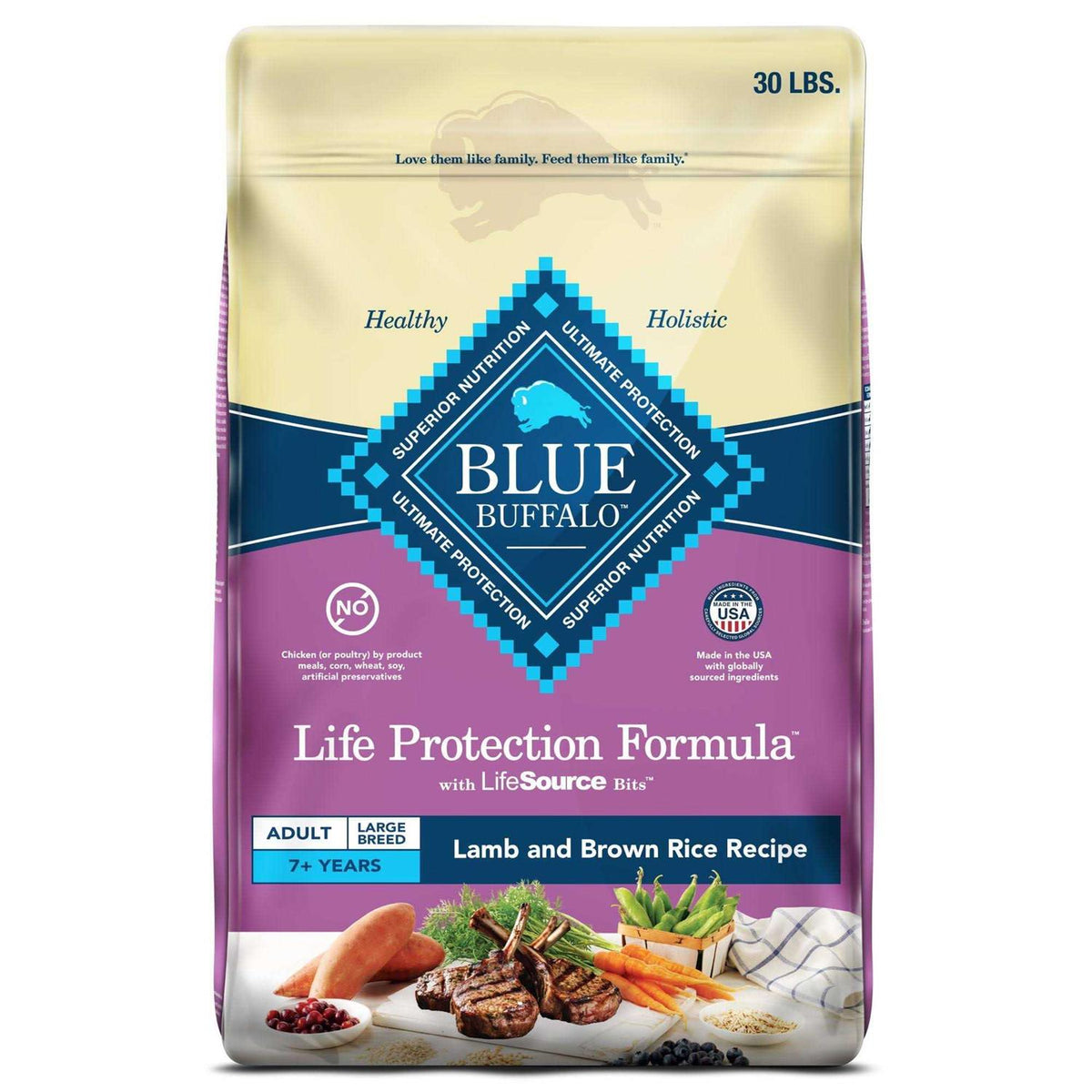 Large Breed Adult Lamb & Brown Rice Recipe Dry Dog Food R7506