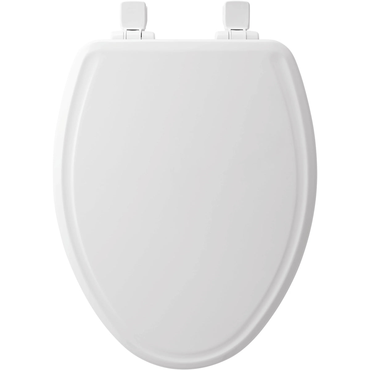 Slow Close Round Enameled Wood Toilet Seat in White N778777