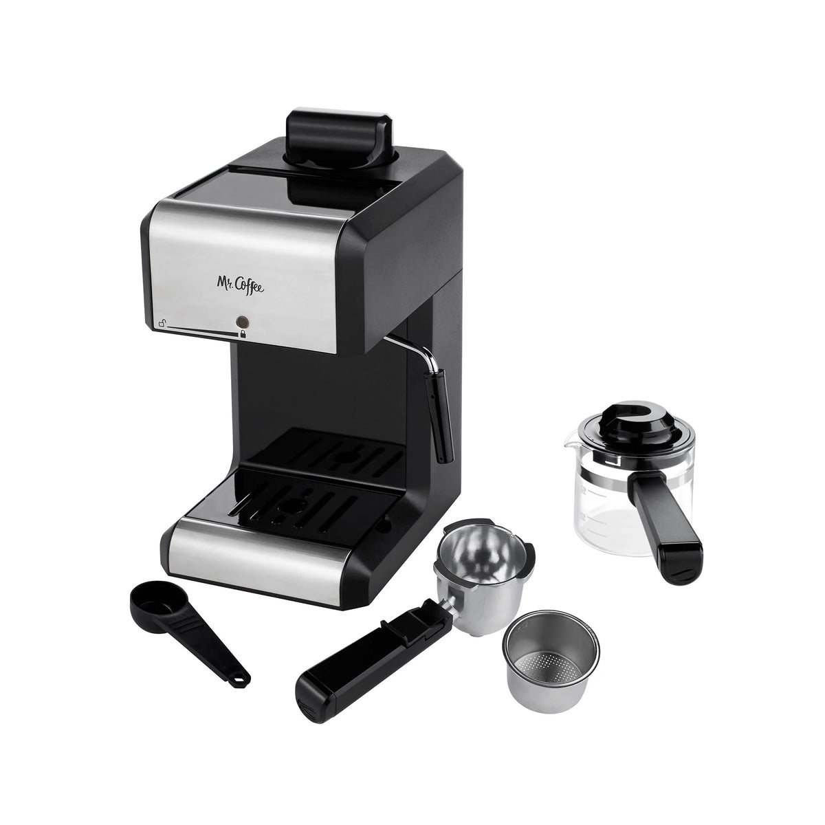 Automatic Espresso and Cappuccino Machine, 20 oz, Silver E648