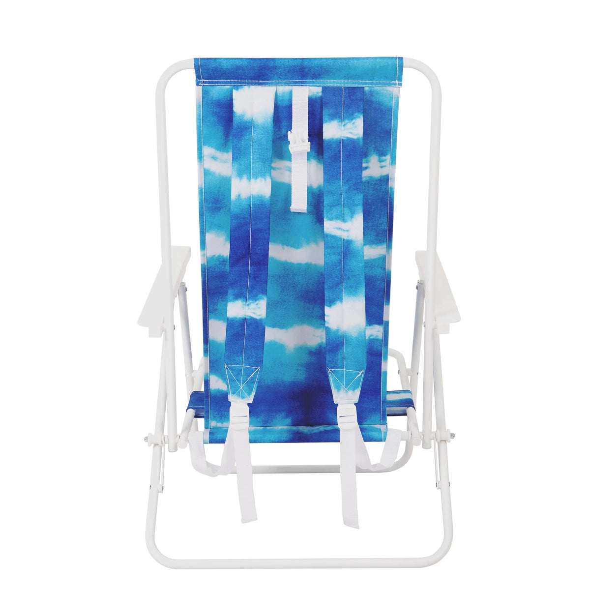 Blue High Back Reclining Backpack Beach Chair U536