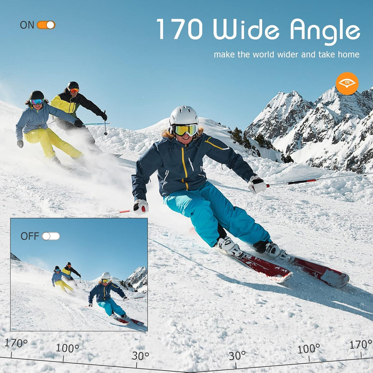 4K60FPS WiFi Dual Screen Action Camera 20MP Touch Screen EIS 170 Angle Wide 30m Waterproof 4X Zoom Sports Camera C1936