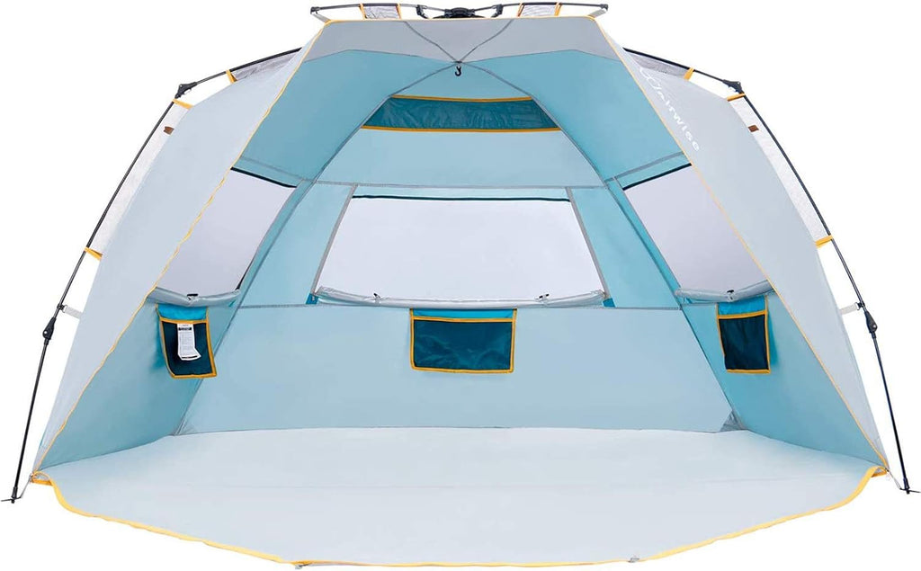 3-4 Person UPF 50+ Portable Beach Tent with Porch L903748