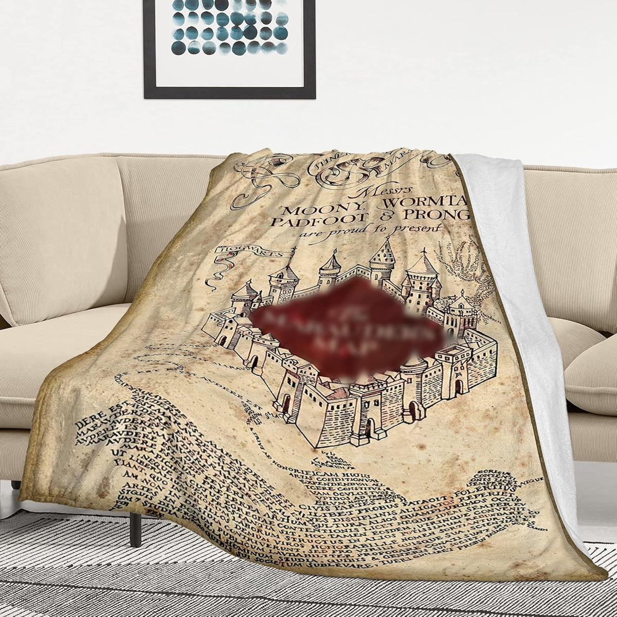 Map Blanket 50X40 Inch W39631