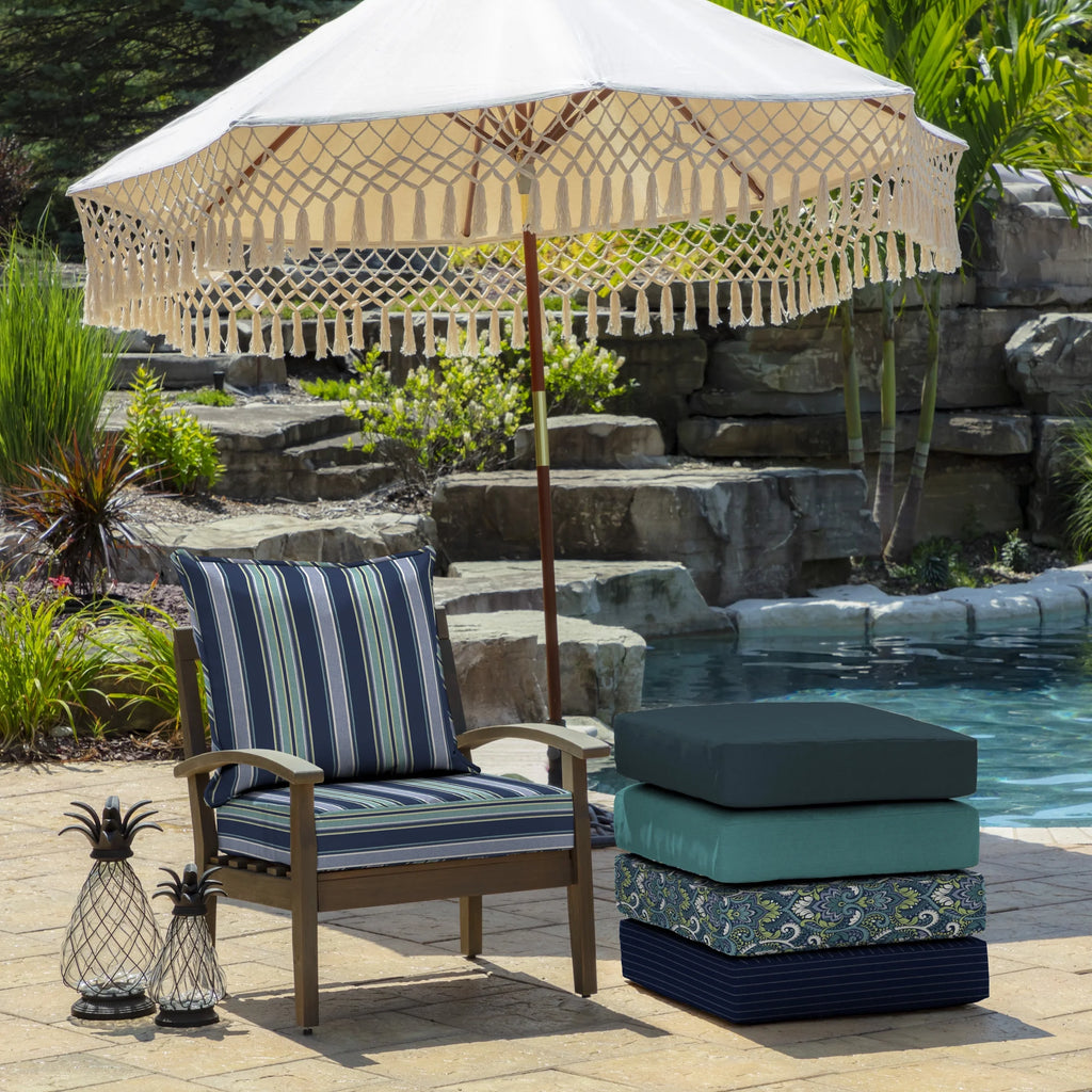 Rain-Proof Fade Resistant Outdoor Deep Seat Cushion Set H1613