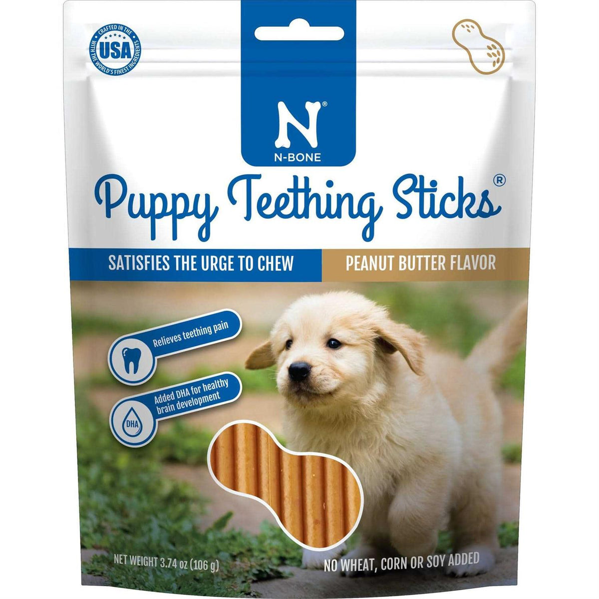 Puppy Teething Sticks Peanut Butter Flavor G537