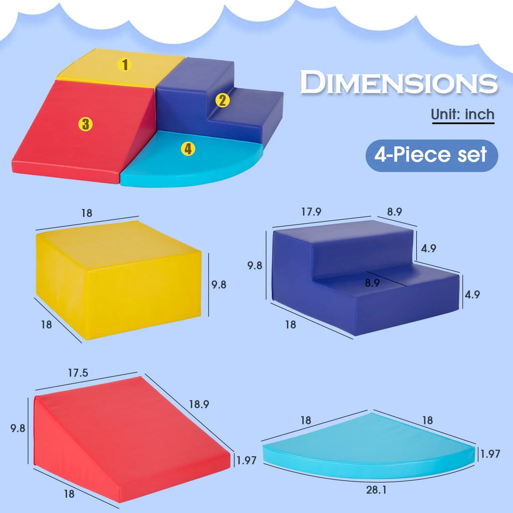 4-Piece Foam Climbing Blocks W4733