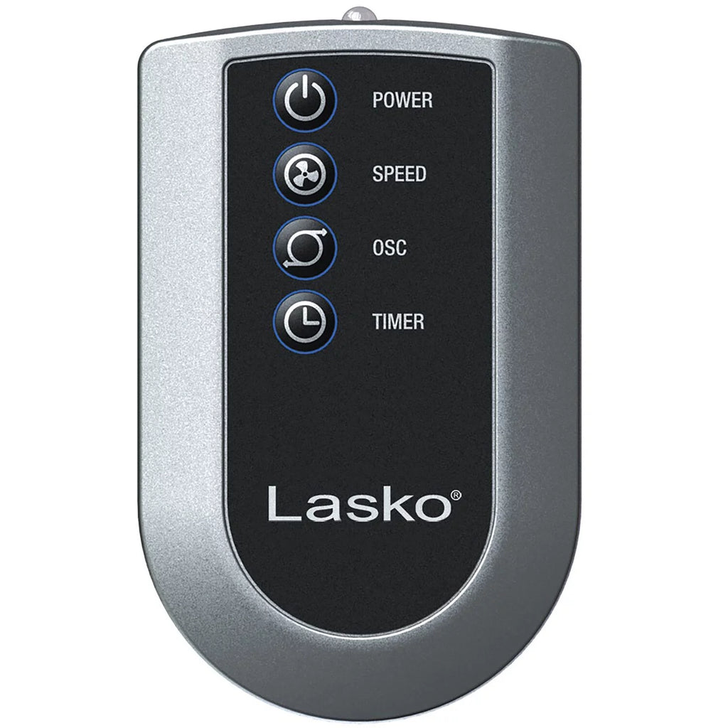 Black 3-Speed Oscillating Tower Fan with Timer and Remote L288355